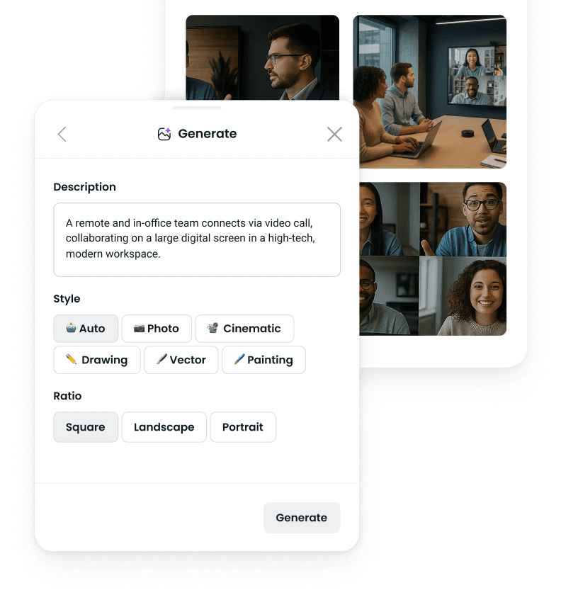 AI image generation dialog