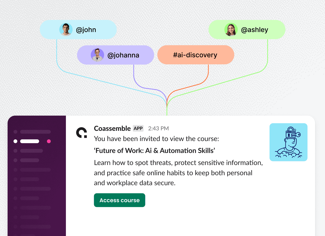 Share training in Slack