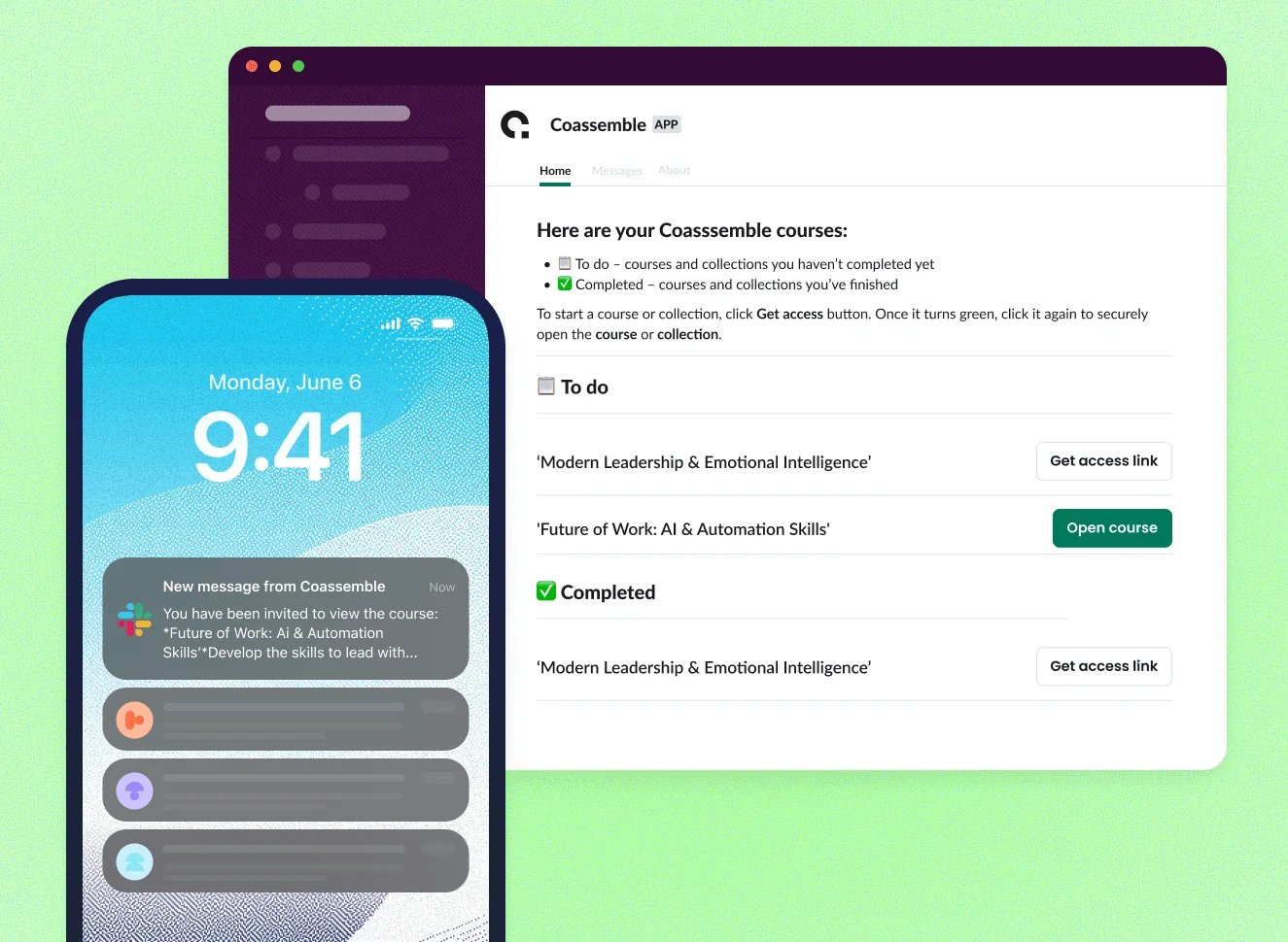 Coassemble inside Slack