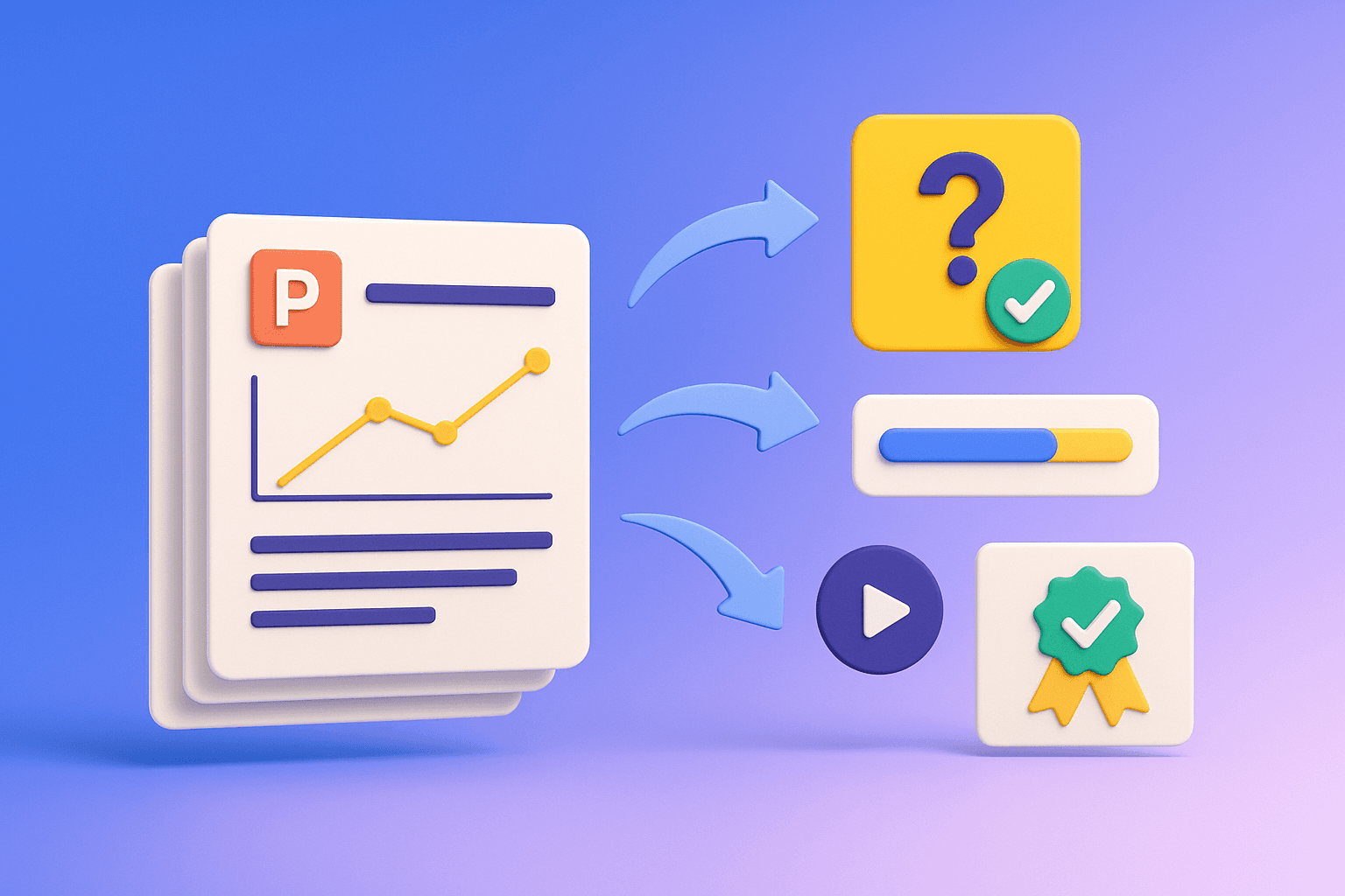 Convert PowerPoint slides into interactive E-learning courses